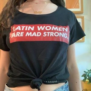 Black “Latin Women are Mad Strong” T-shirt